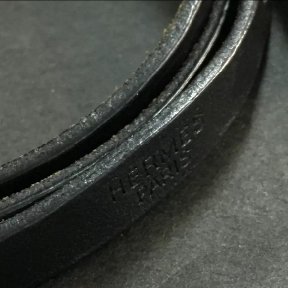 Hermes Api Black Leather Bracelet - Picture 3 of 8